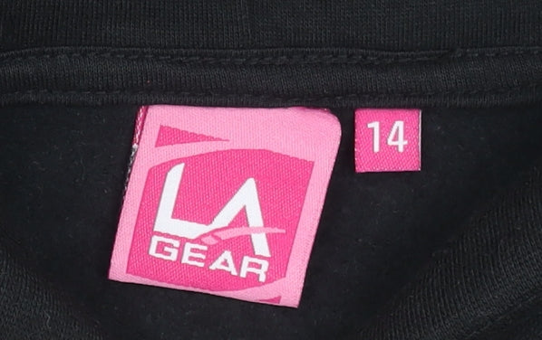 Womens UK Size 14 LA Gear Black Pullover Hoodie