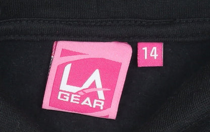 Womens UK Size 14 LA Gear Black Pullover Hoodie