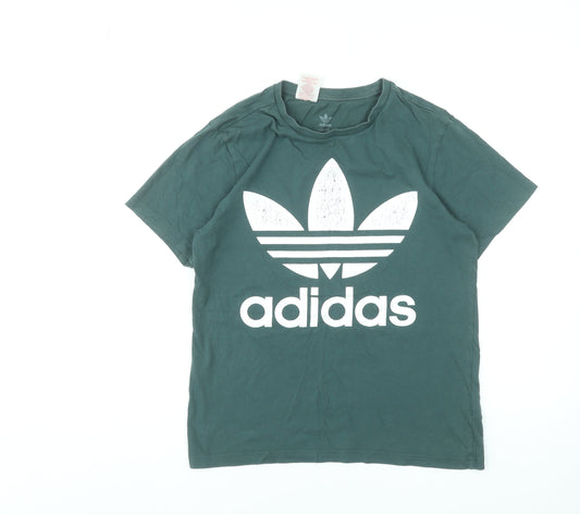 Girls UK Size 13-14 Years adidas Green Basic T-Shirt