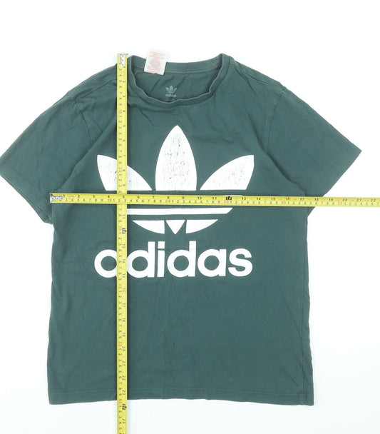 Girls UK Size 13-14 Years adidas Green Basic T-Shirt