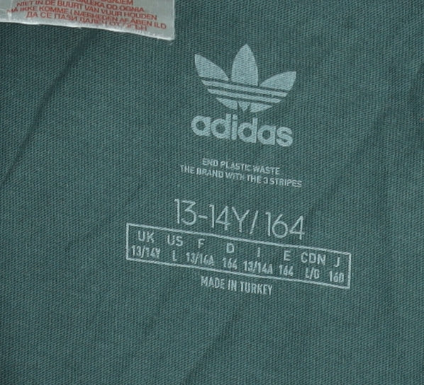 Girls UK Size 13-14 Years adidas Green Basic T-Shirt