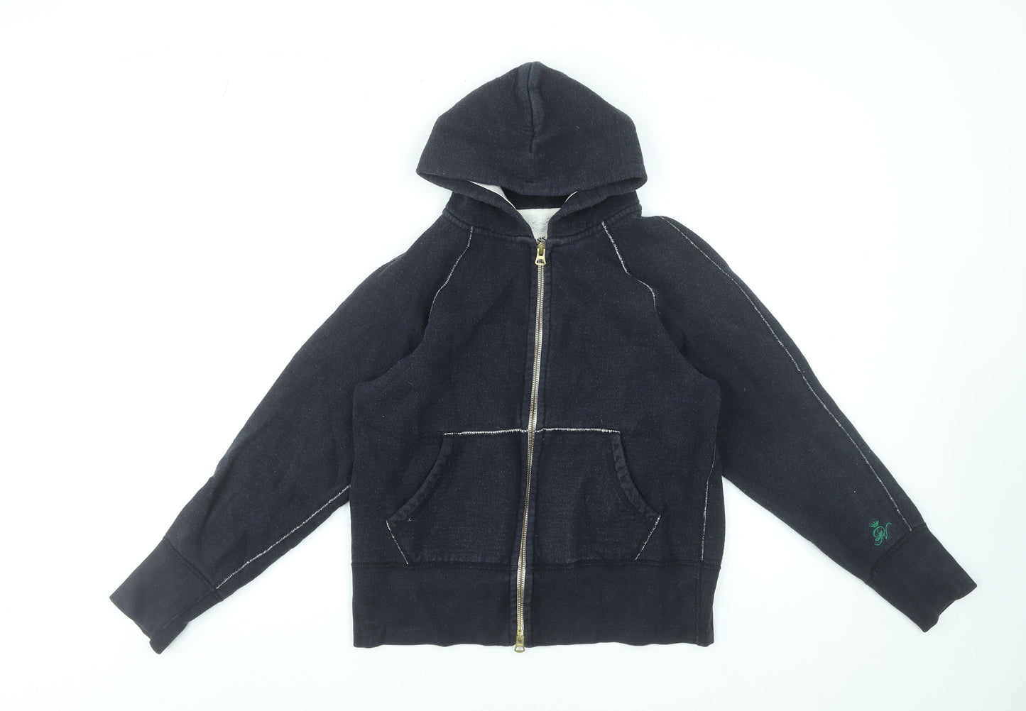 Girls UK Size 2 Years Dessin Black Full Zip Hoodie