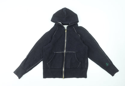 Girls UK Size 2 Years Dessin Black Full Zip Hoodie