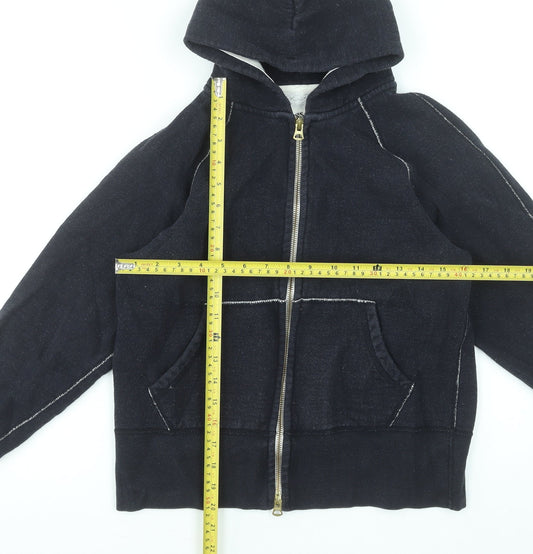 Girls UK Size 2 Years Dessin Black Full Zip Hoodie