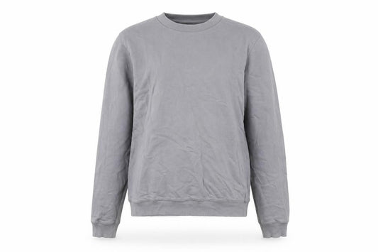 Front view of ASOS Women Grey, size 8, Crew Neck Pullover Sweatshirt
