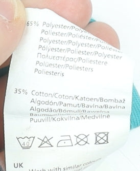 LA Gear Women's Blue V-Neck Short Sleeve Basic T-Shirt Size 14