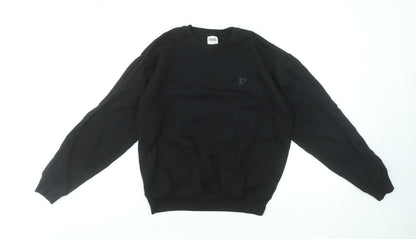 Womens UK Size S Victoria's Secret PINK Black Pullover Sweatshirt
