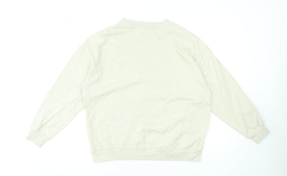 Womens UK Size 2XS H&M Beige Pullover Sweatshirt