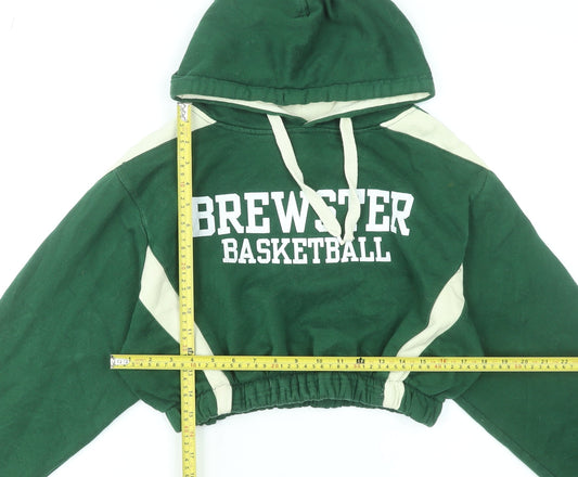Womens UK Size M Holloway Green Pullover Hoodie