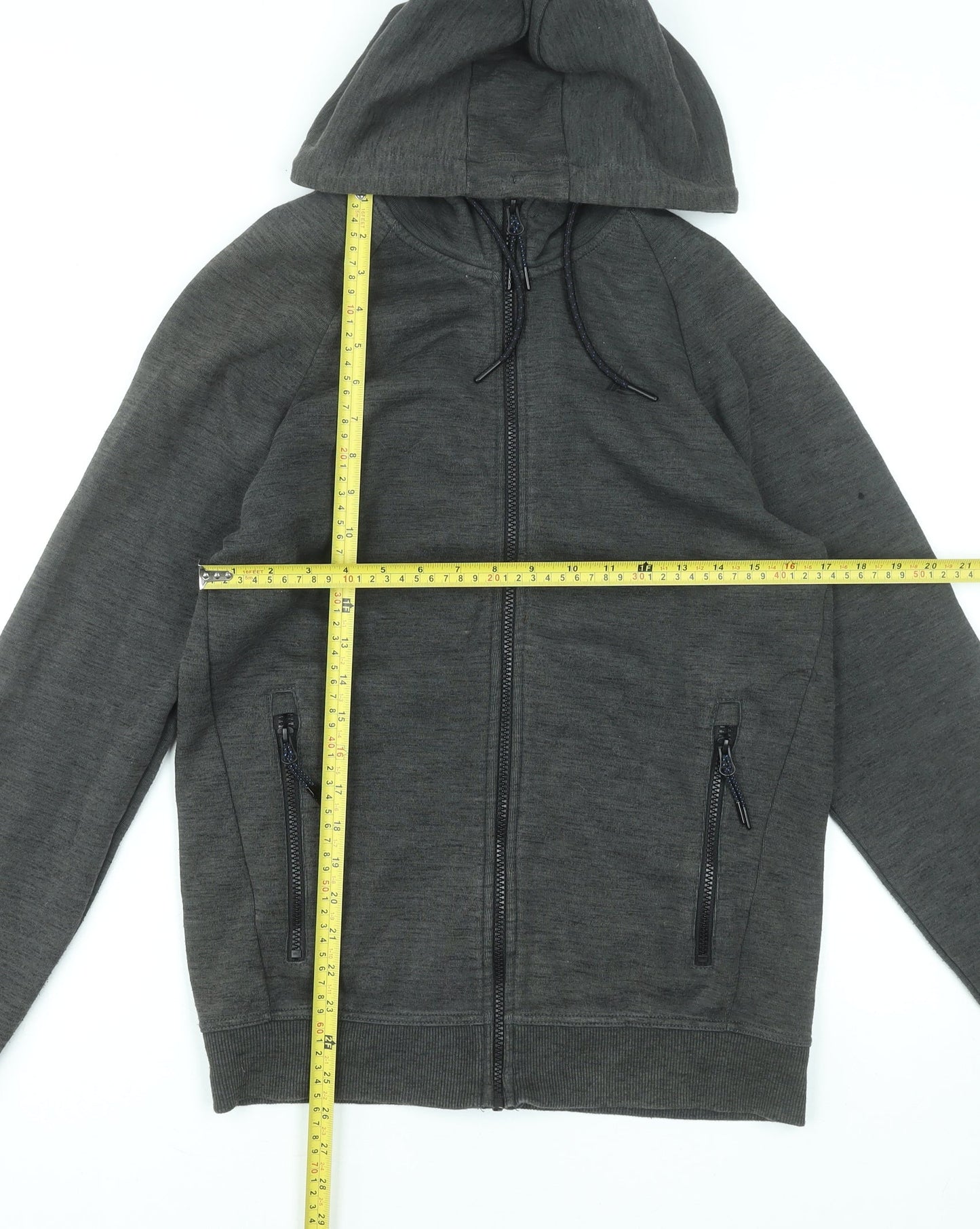 Mens UK Size S NEXT Grey Full Zip Hoodie