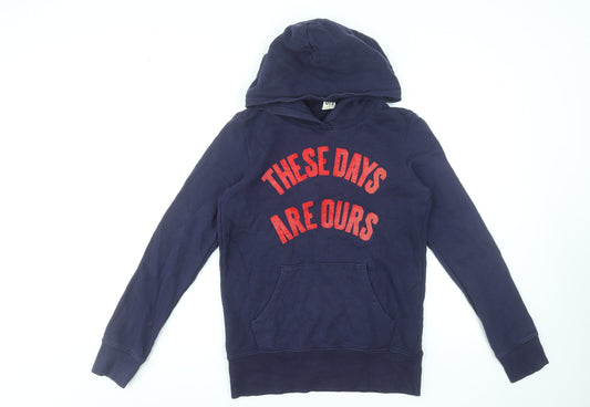 Mens UK Size S Uniqlo Blue Pullover Hoodie