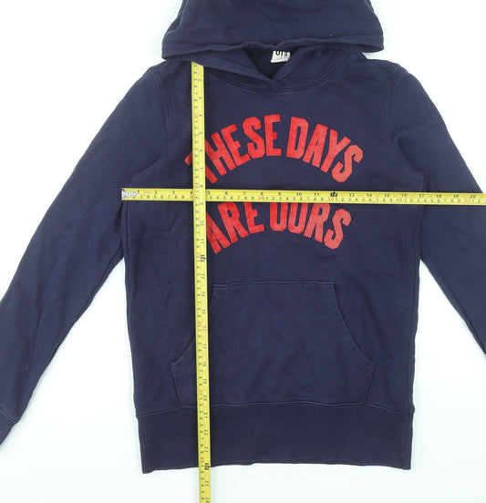 Mens UK Size S Uniqlo Blue Pullover Hoodie