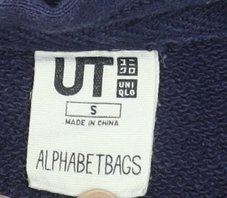 Mens UK Size S Uniqlo Blue Pullover Hoodie