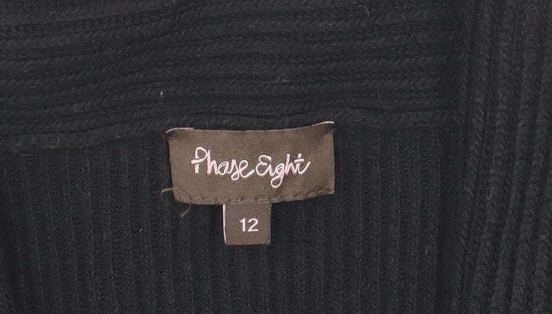 Womens UK Size 12 Phase Eight Black Cardigan Jumper