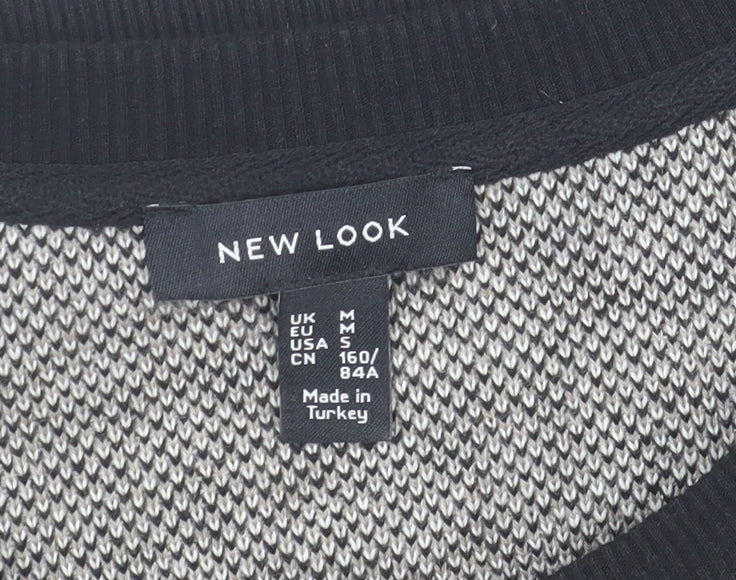 Womens UK Size M New Look Grey Pullover Jumper