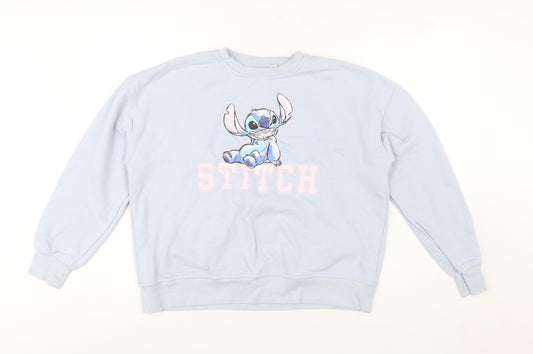Womens UK Size M Disney Blue Pullover Sweatshirt