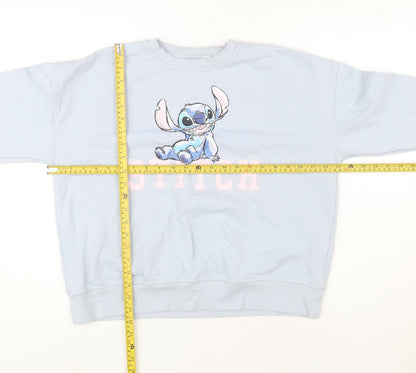 Womens UK Size M Disney Blue Pullover Sweatshirt