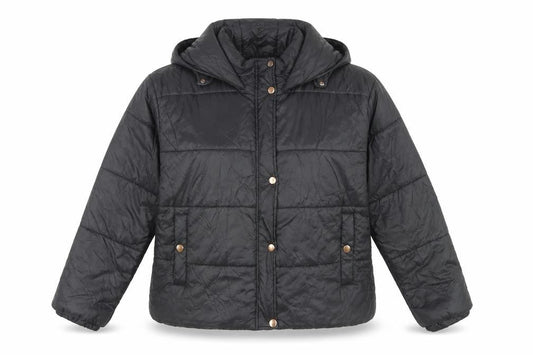 Womens UK Size 12 Boohoo Black Puffer Jacket