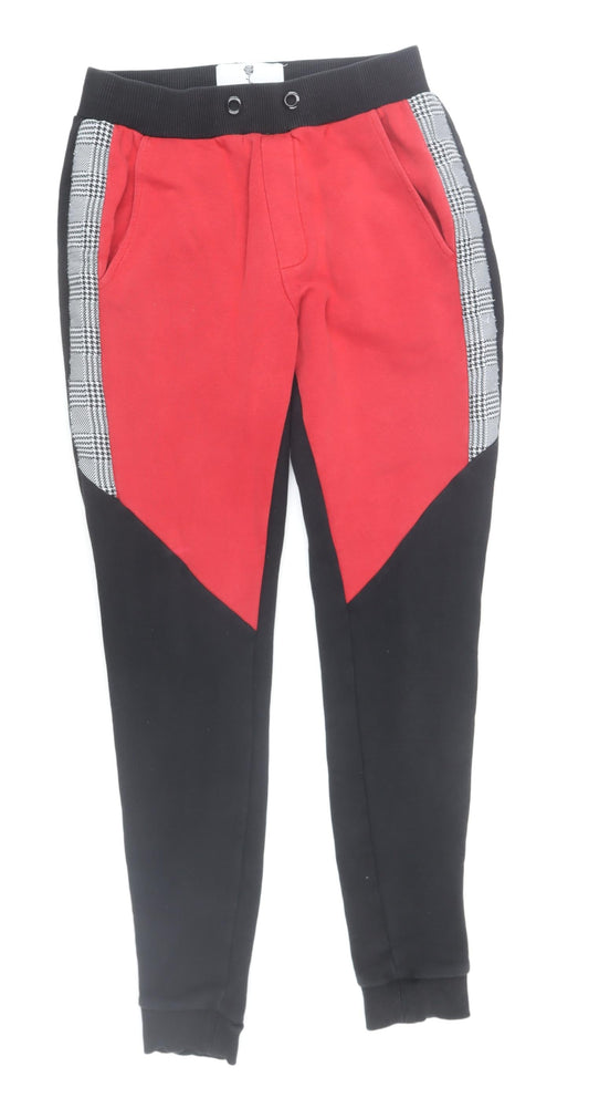 Mens UK Size S Rose London Slim Fit Jogger Multicoloured Trousers