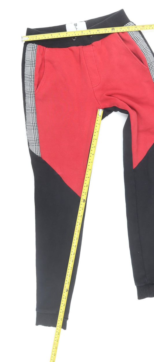 Mens UK Size S Rose London Slim Fit Jogger Multicoloured Trousers