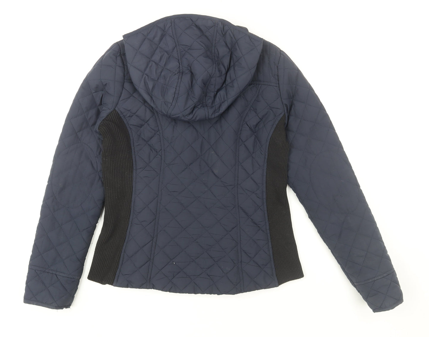 New Look Women’s Blue Quilted Hooded Jacket Size 12