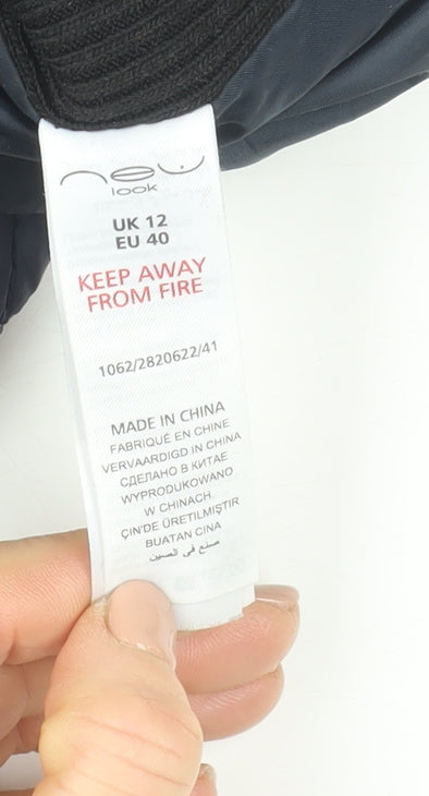 New Look Women’s Blue Quilted Hooded Jacket Size 12