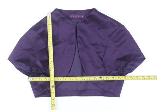 Début Women’s Purple Cropped Satin Bolero Jacket Size 14