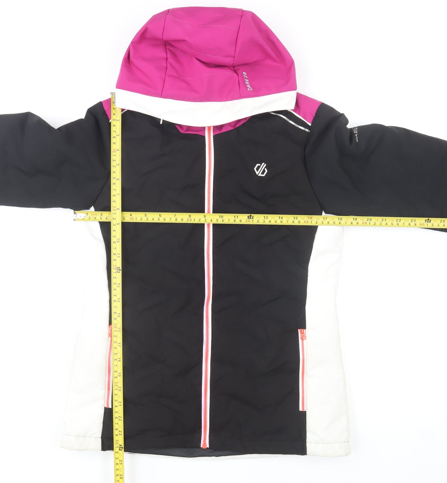 Dare 2b Womens Black Ski Jacket Size 10 Waterproof Hooded Winter Coat