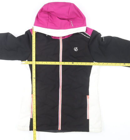 Dare 2b Womens Black Ski Jacket Size 10 Waterproof Hooded Winter Coat