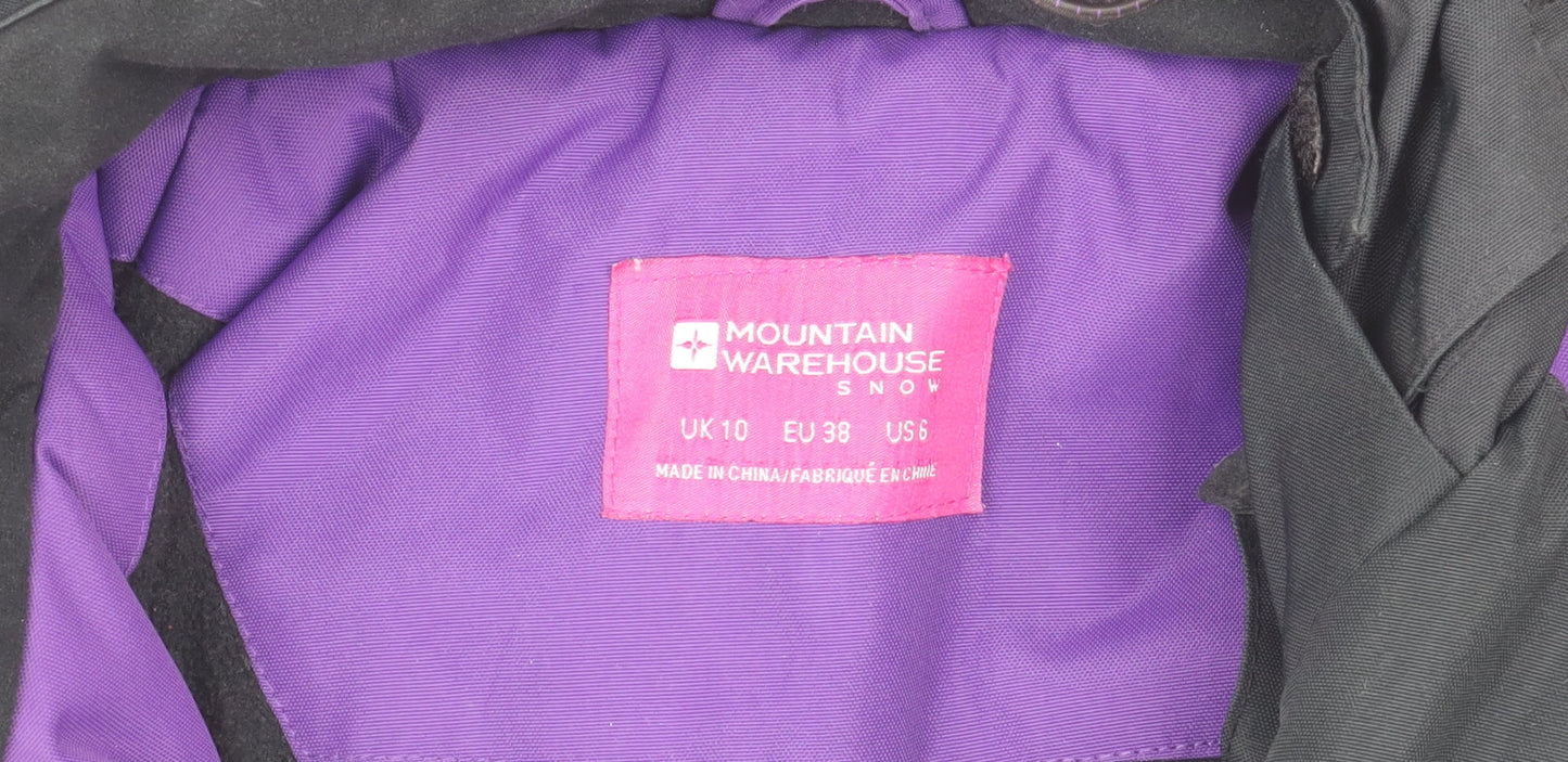 Mountain Warehouse Women Black Size 10 Waterproof Ski Jacket