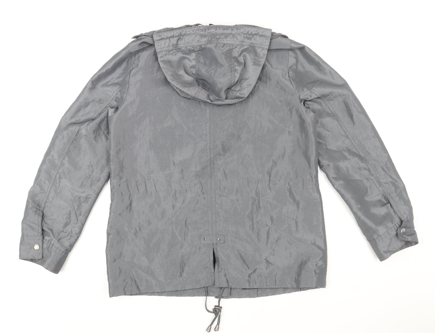 Maine New England Women's Grey Size 14 Hooded Parka Jacket