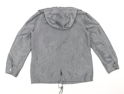 Maine New England Women's Grey Size 14 Hooded Parka Jacket