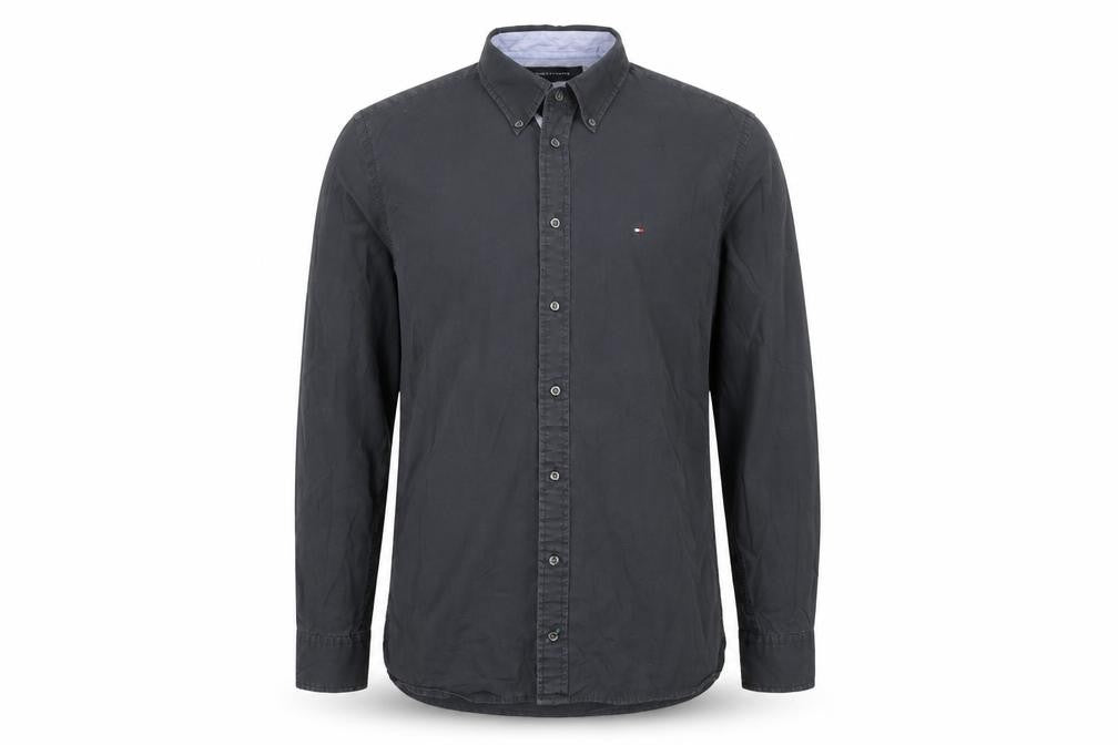 Tommy Hilfiger Men’s Blue Button-Down Classic Fit Cotton Shirt M