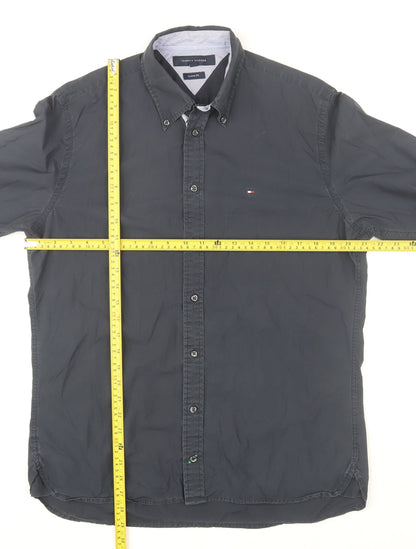 Tommy Hilfiger Men’s Blue Button-Down Classic Fit Cotton Shirt M