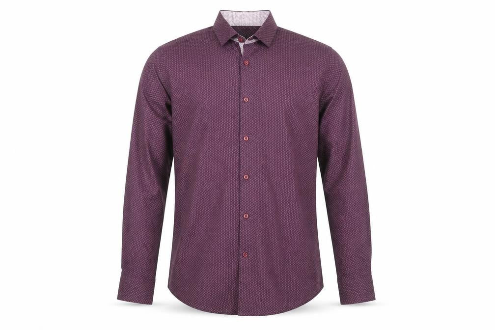 Mens UK Collar Size 15 Remus Uomo Smart Purple  Dress Shirt