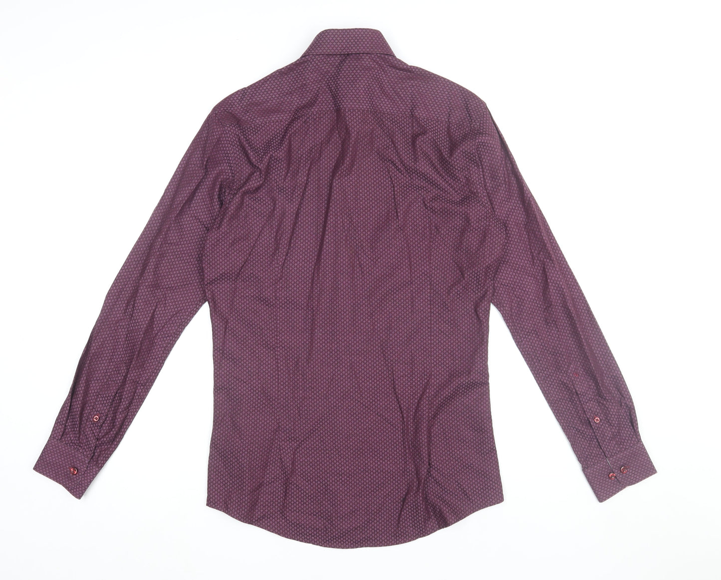 Mens UK Collar Size 15 Remus Uomo Smart Purple  Dress Shirt