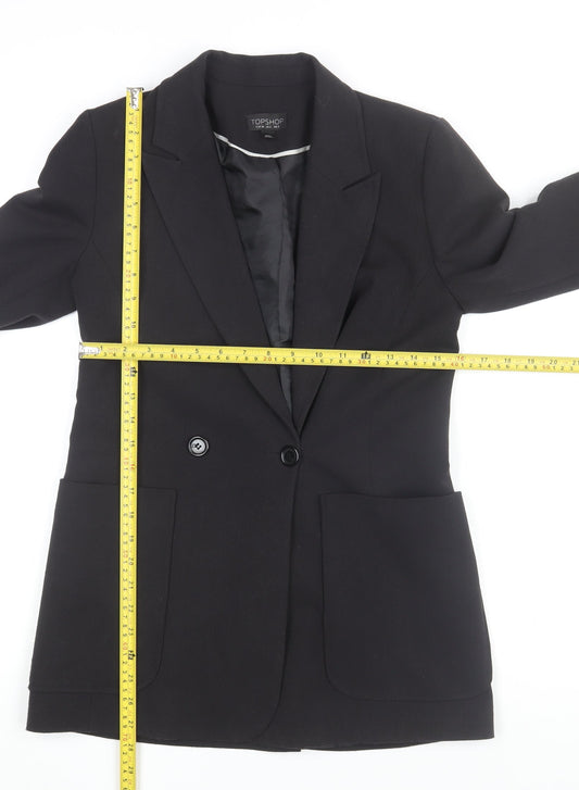 Topshop Women's Black UK 6 Classic Single-Breasted Blazer
