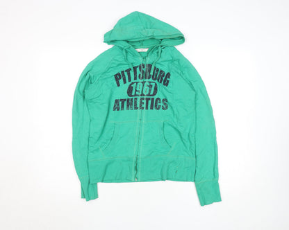 Womens UK Size 12 New Look Green Full Zip Hoodie
