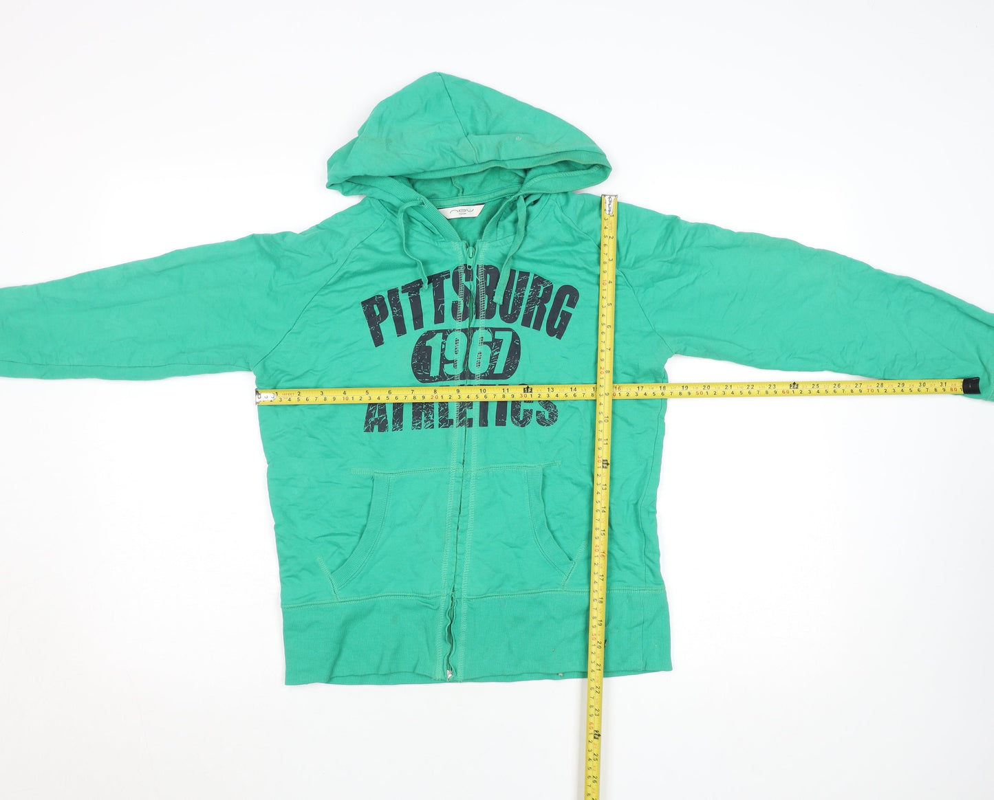 Womens UK Size 12 New Look Green Full Zip Hoodie