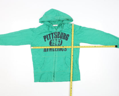 Womens UK Size 12 New Look Green Full Zip Hoodie