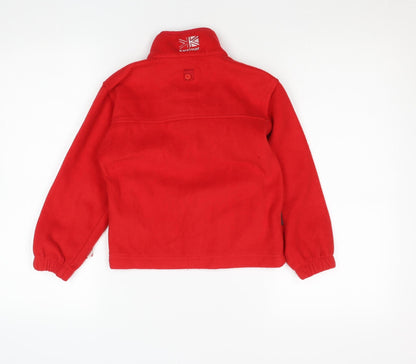 Karrimor Boys Red Full Zip Fleece Sweatshirt 7-8 Years Outdoor Jacket