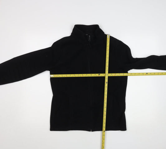 F&F Women’s Black Fleece Full Zip Activewear Jacket Size 14