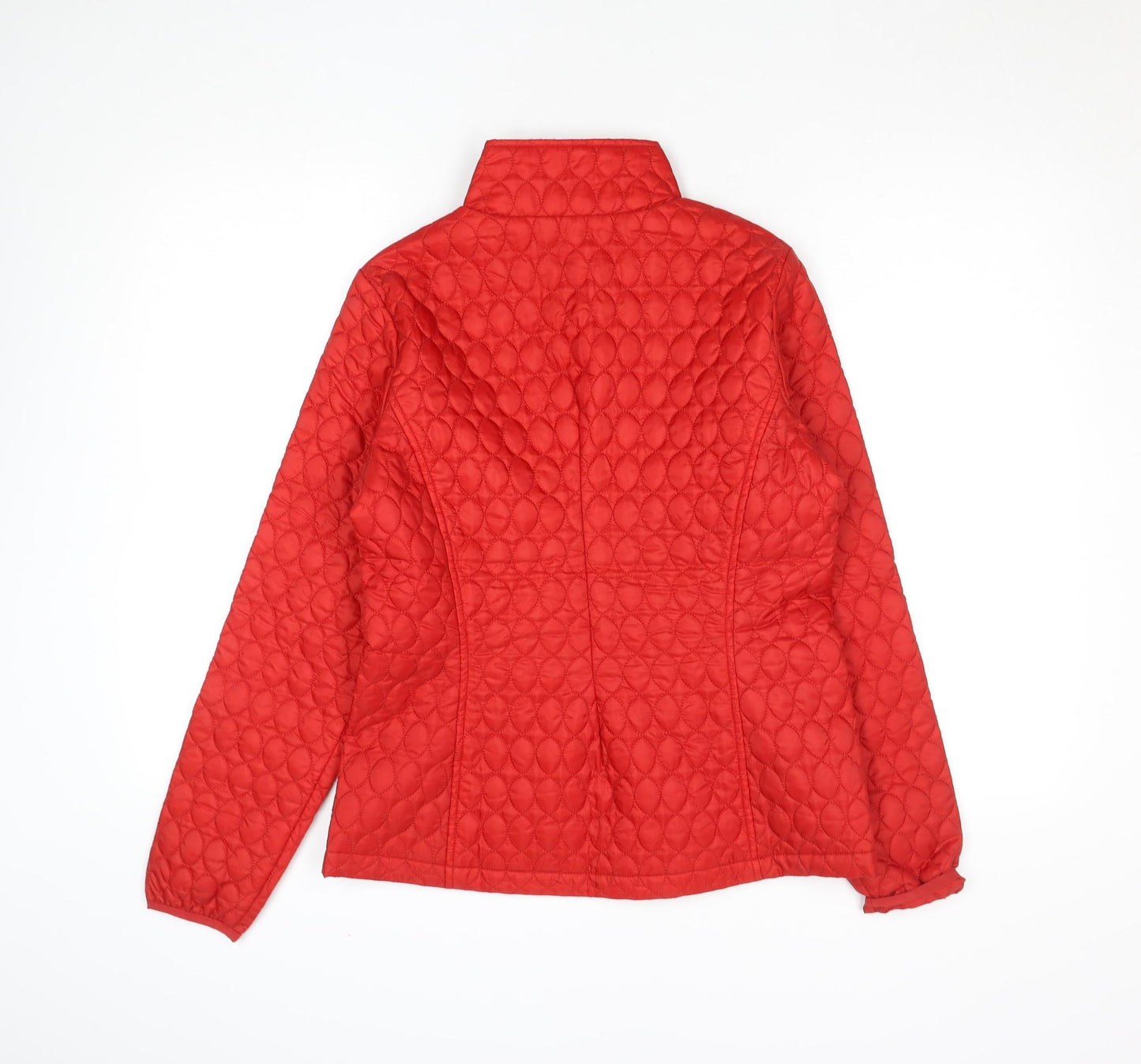 Womens UK Size XS Lands' End Red Quilted Coat