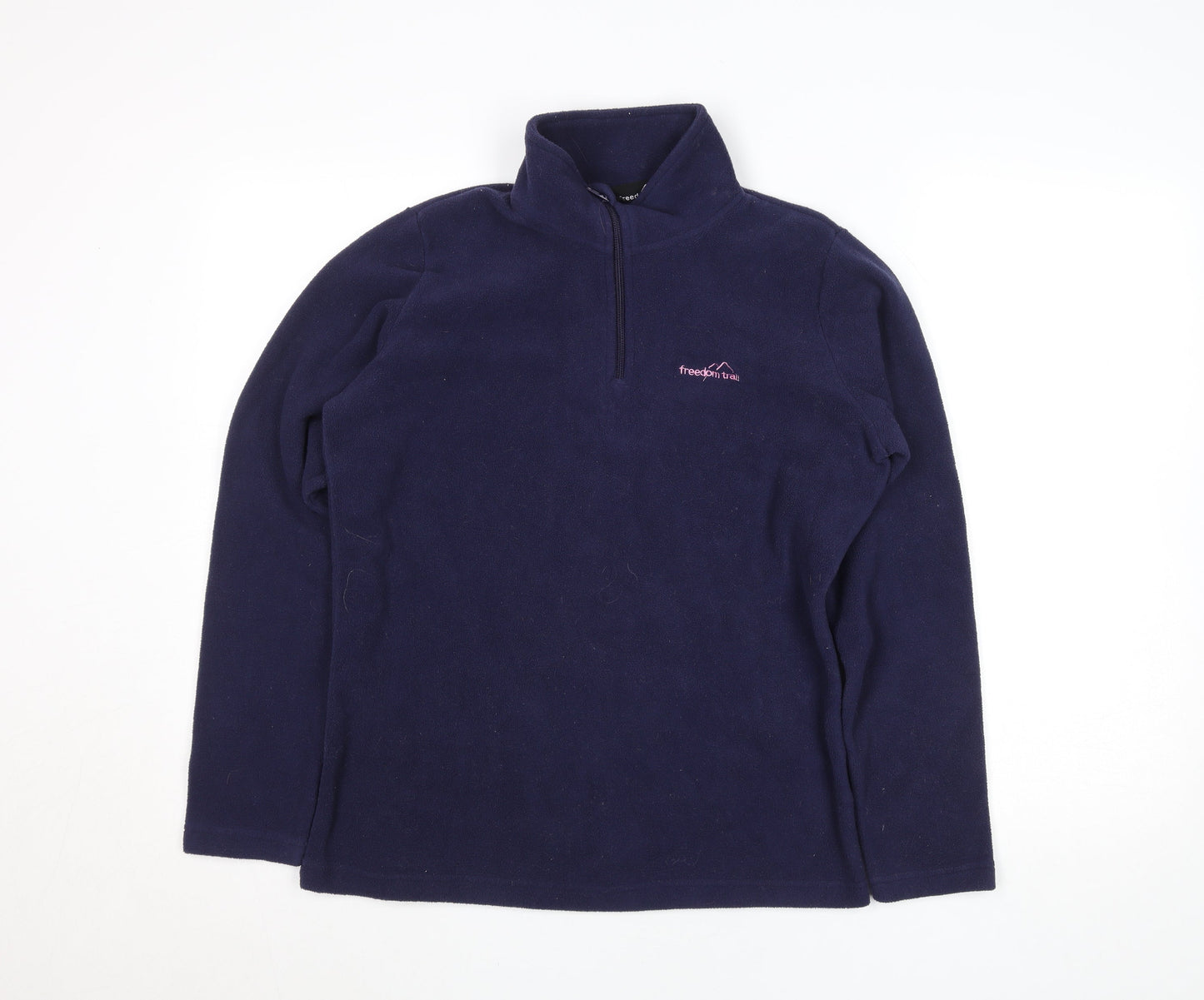 Freedom Trail Women's Blue Size 10 Fleece 1/4 Zip Pullover Top