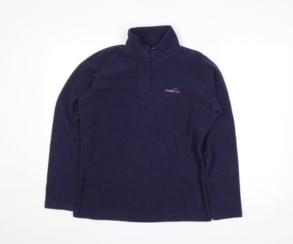 Freedom Trail Women's Blue Size 10 Fleece 1/4 Zip Pullover Top