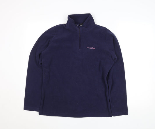 Freedom Trail Women's Blue Size 10 Fleece 1/4 Zip Pullover Top