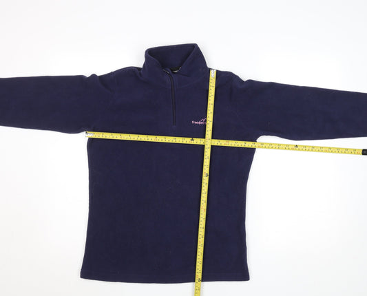 Freedom Trail Women's Blue Size 10 Fleece 1/4 Zip Pullover Top
