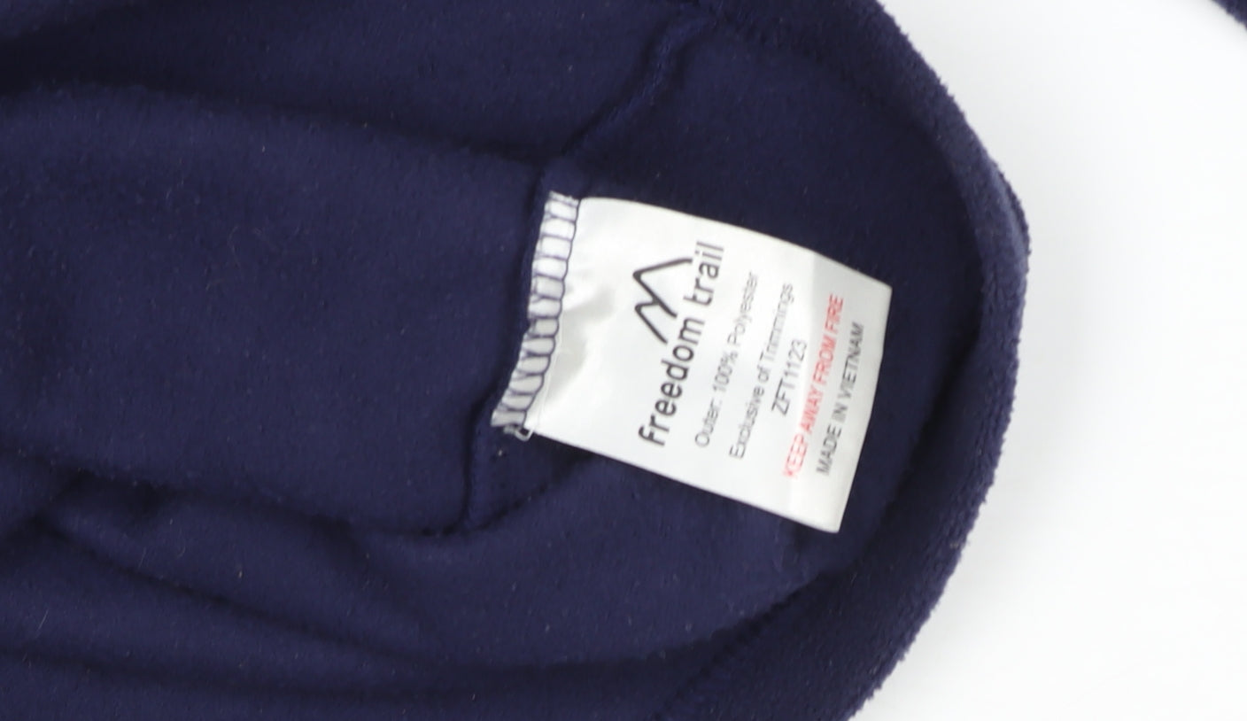 Freedom Trail Women's Blue Size 10 Fleece 1/4 Zip Pullover Top