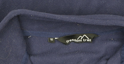 Freedom Trail Women's Blue Size 10 Fleece 1/4 Zip Pullover Top