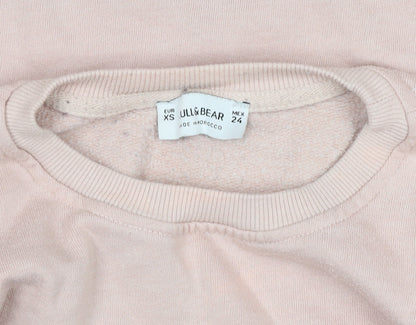 Womens UK Size XS Pull&Bear Pink Pullover Sweatshirt